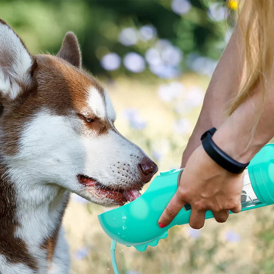 Botella de Agua Portátil para Perros 4 en 1